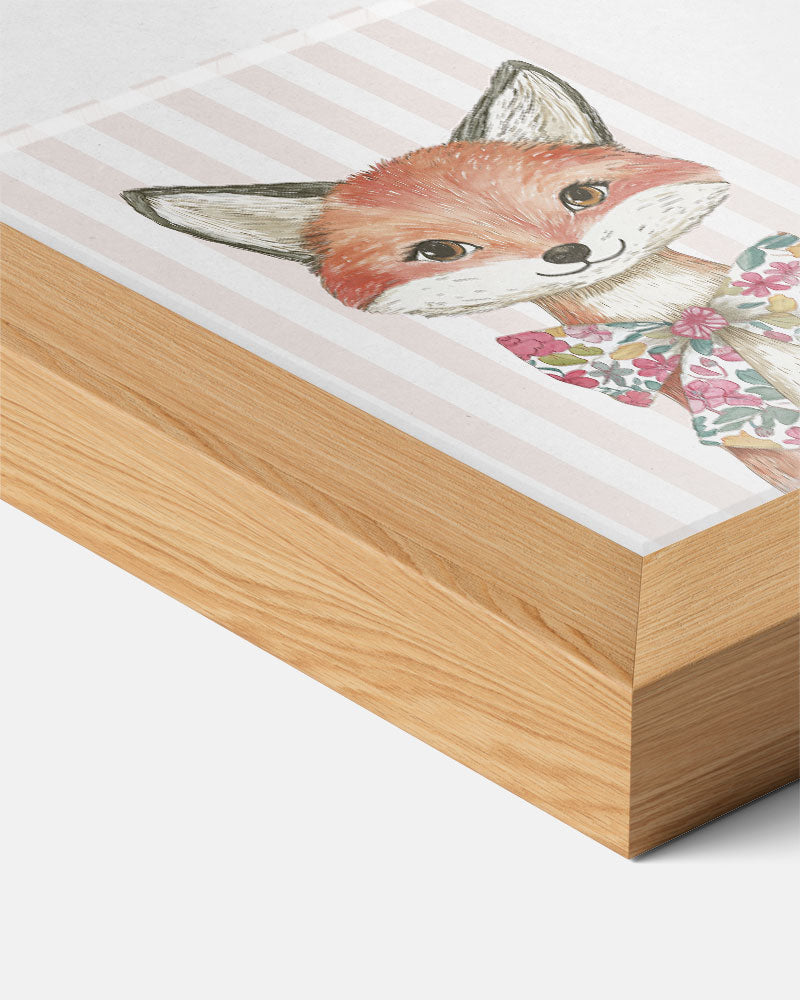 Vrolijke Vos Met Strik Poster-WallArtistic
