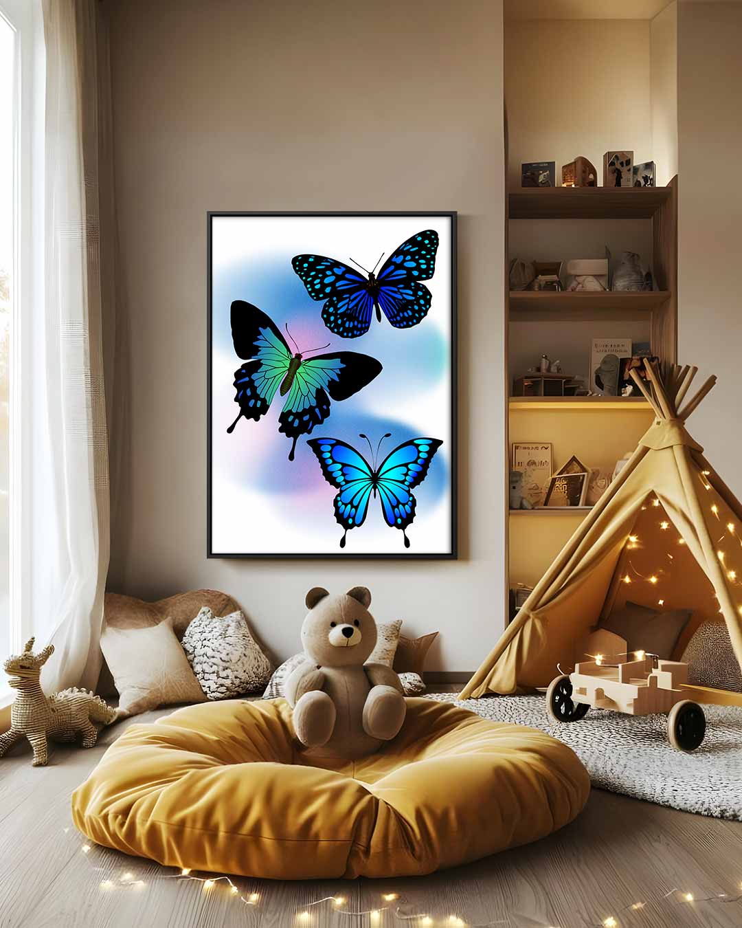 Vlinders in Beweging Kunstwerk-canvas-dibond-plexiglas-wanddecoratie-WallArtistic