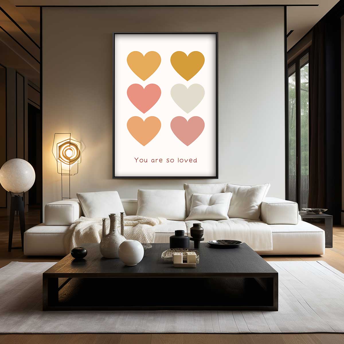Hartverwarmende Kleuren Liefde Poster Kunstwerk-canvas-dibond-plexiglas-wanddecoratie-WallArtistic