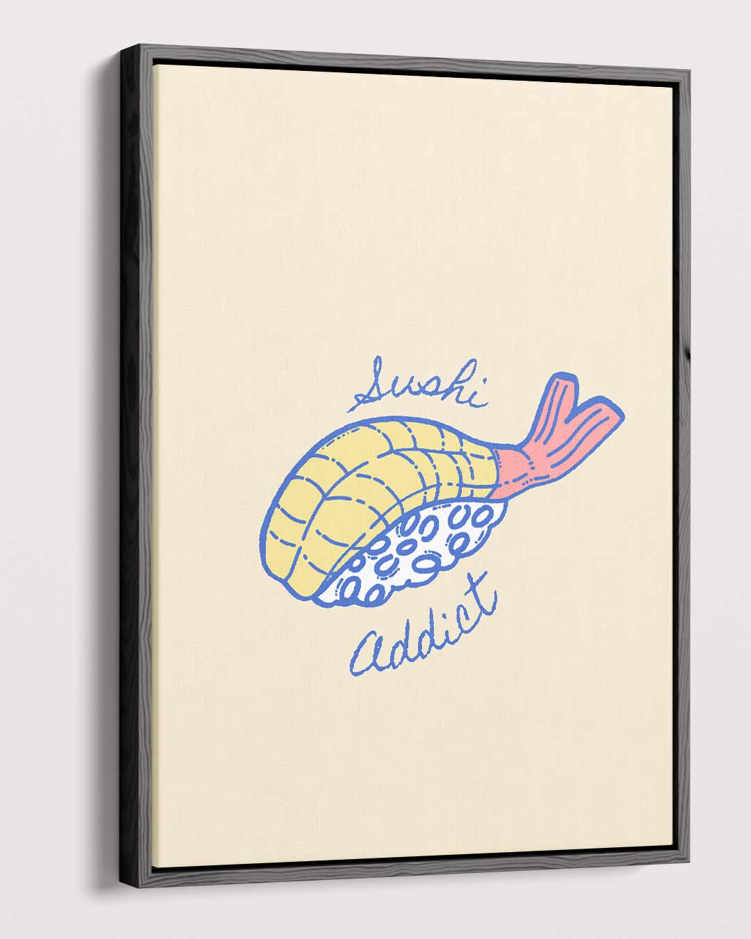 Sushi Addict Illustratie Kunstwerk-canvas-dibond-plexiglas-wanddecoratie-WallArtistic