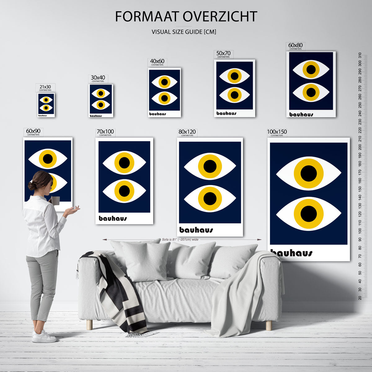 Oogvormen en kleur Poster