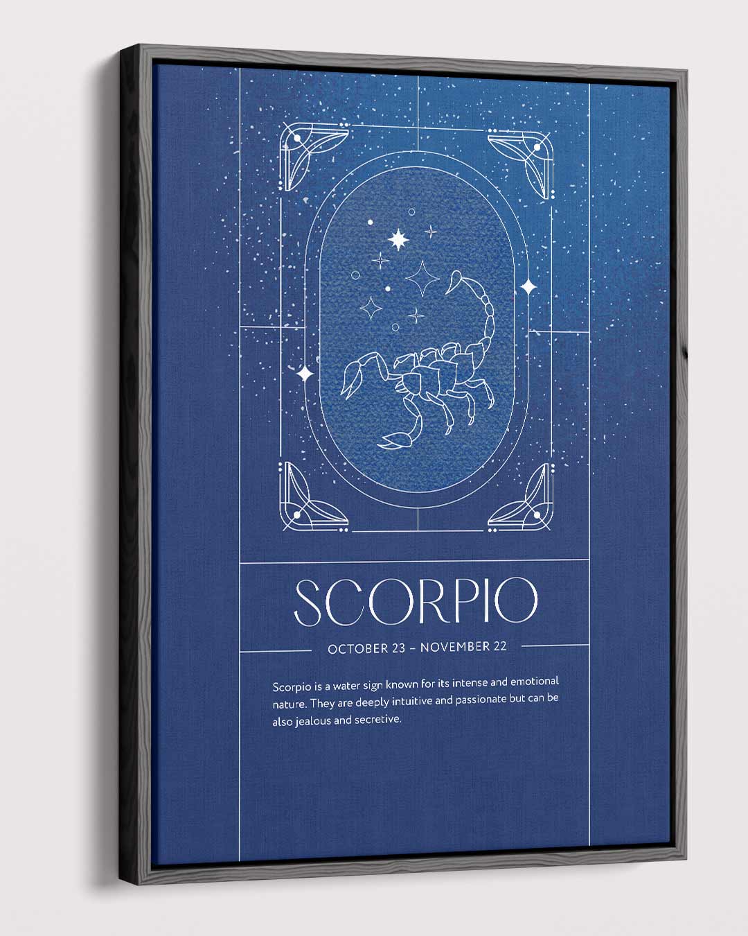 Astrologische Schorpioen Poster Kunstwerk-canvas-dibond-plexiglas-wanddecoratie-WallArtistic
