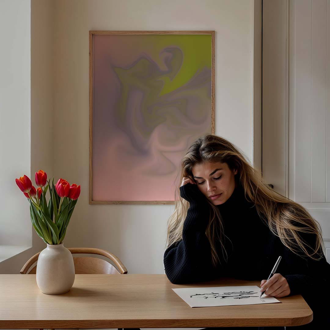 Dromerige Kleurrijke Abstractie Poster-WallArtistic