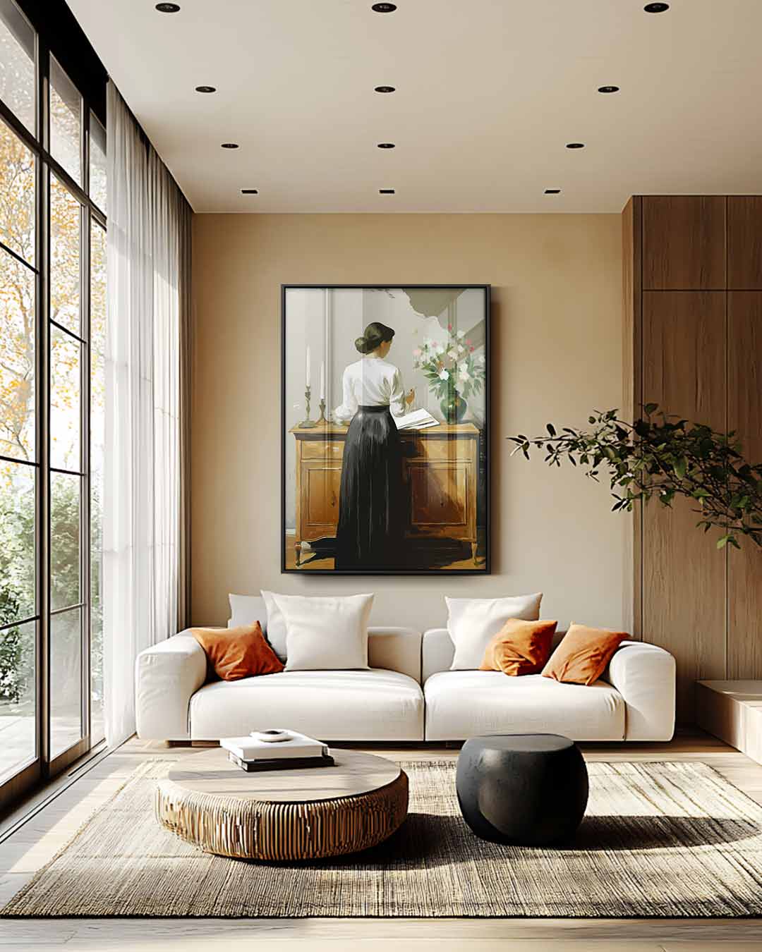 Geschetste Elegantie Kunstwerk-canvas-dibond-plexiglas-wanddecoratie-WallArtistic
