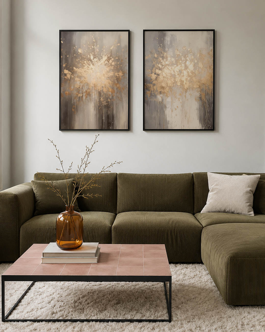 Gouden spatexplosie Posterset