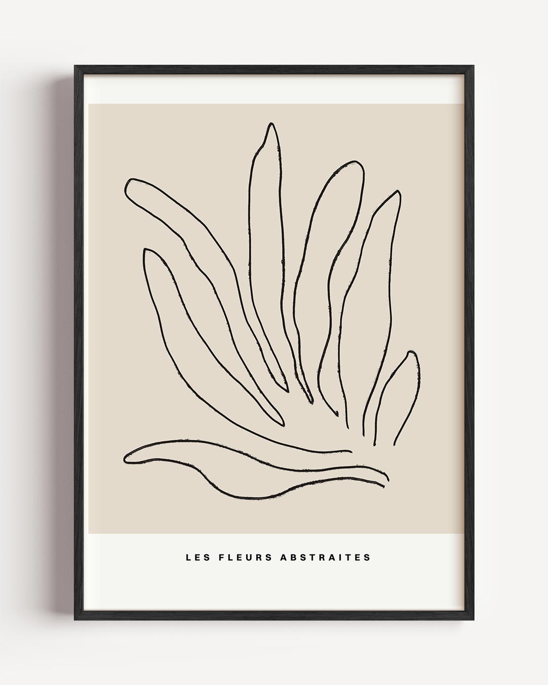 Abstracte Bloemenlijn Posterkunst Poster-WallArtistic
