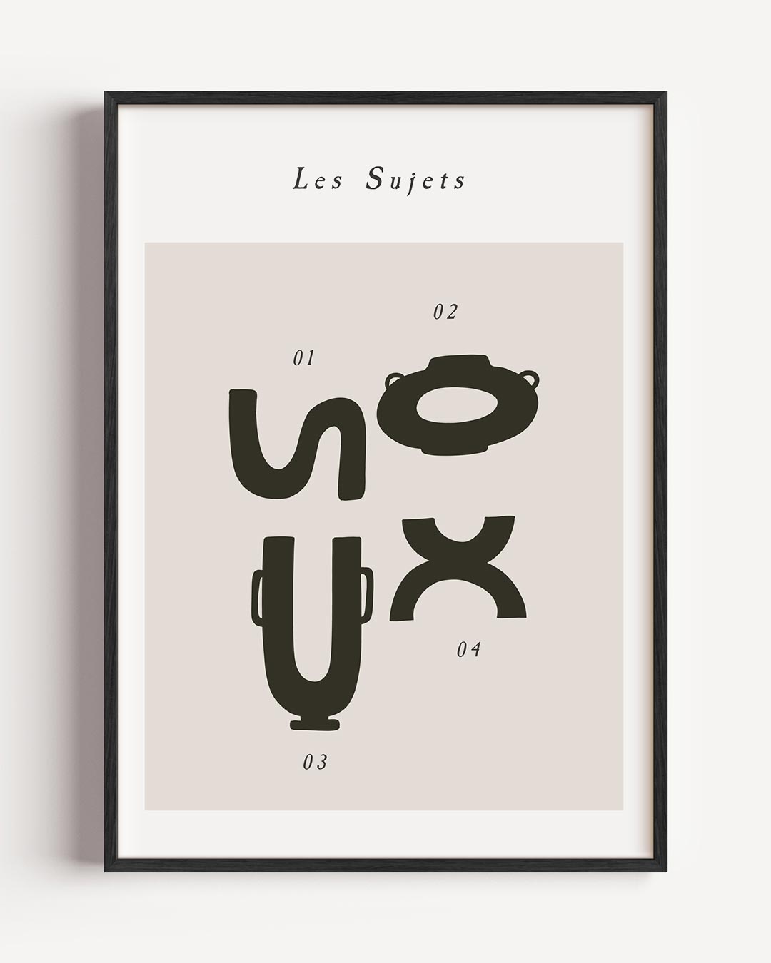 Moderne Abstracte Vormen Poster-WallArtistic