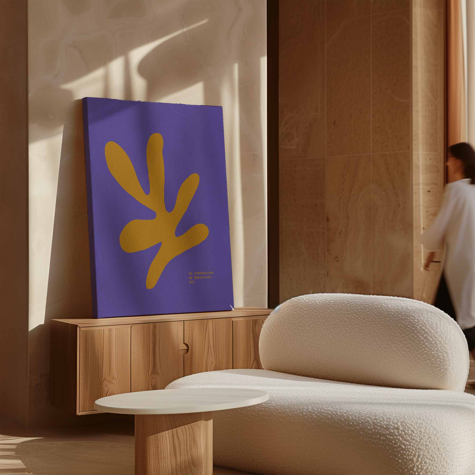 Abstracte Botanische Vormen Kunstwerk-canvas-dibond-plexiglas-wanddecoratie-WallArtistic