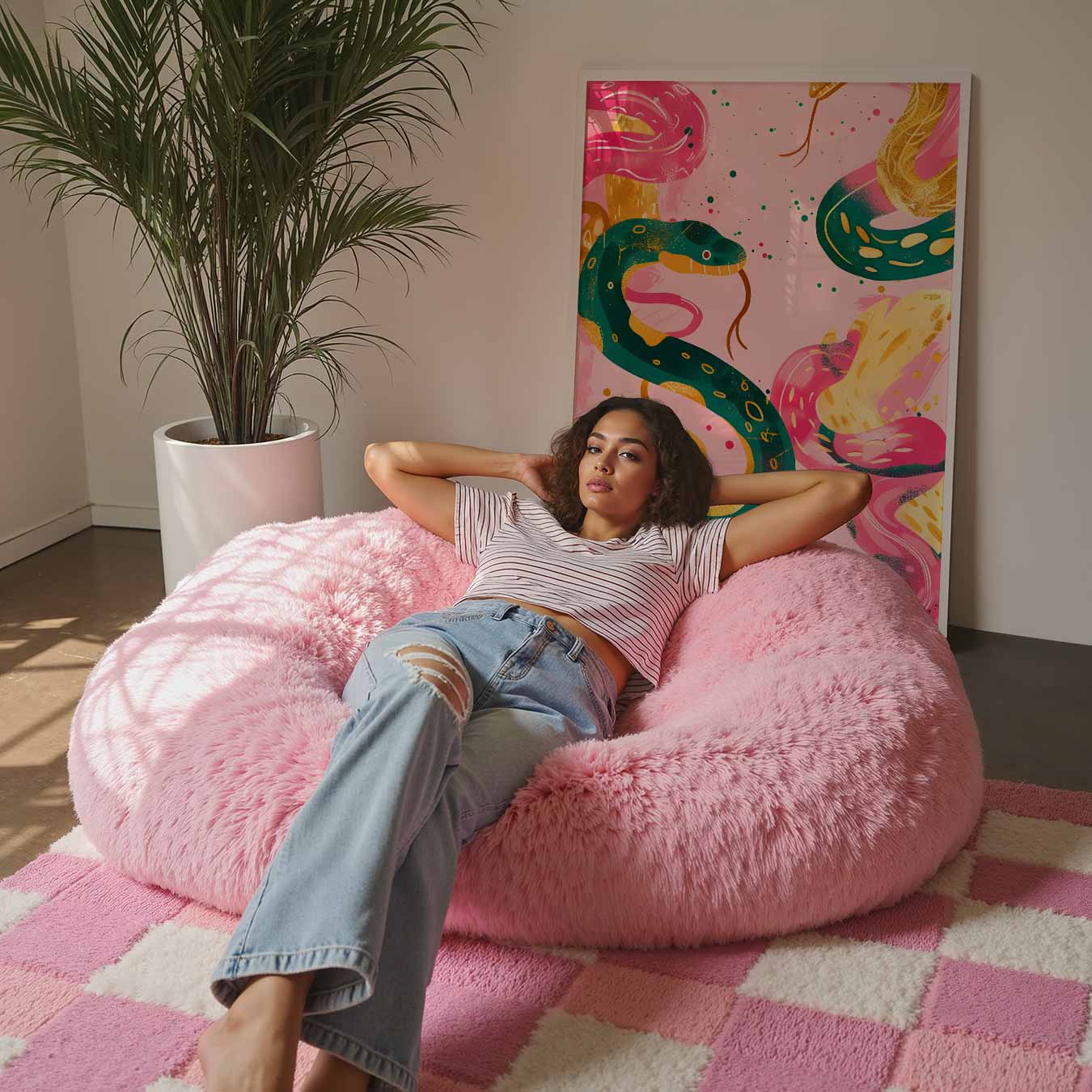 Kleurrijke Slangen Kunstposter-WallArtistic