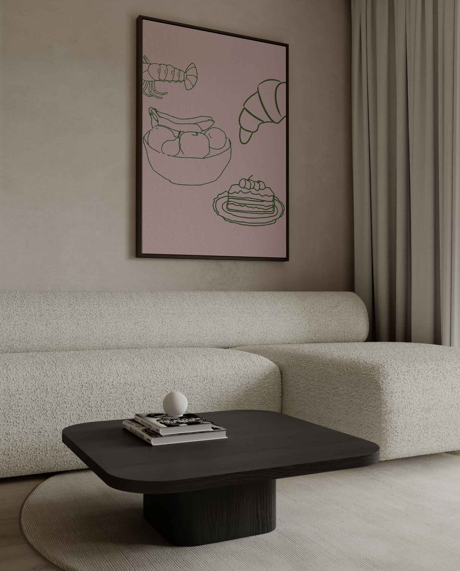 Smakelijke Momenten Illustratie Kunstwerk-canvas-dibond-plexiglas-wanddecoratie-WallArtistic