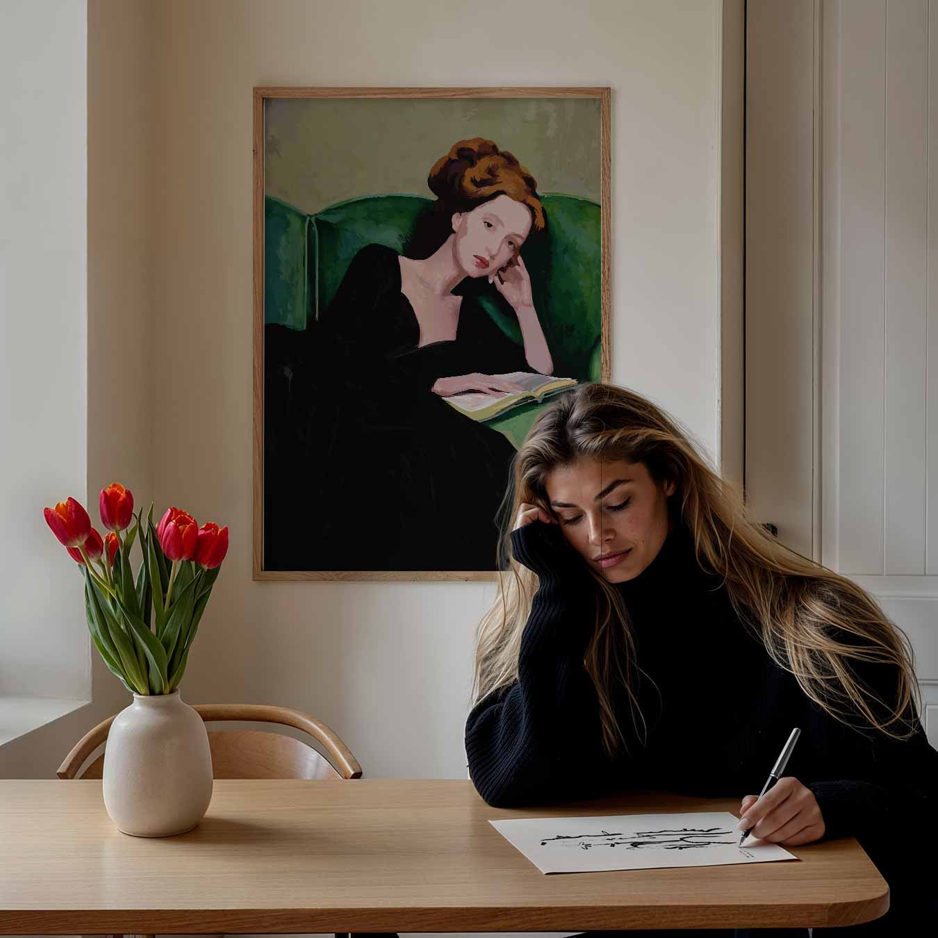 Zomers Dromen op de Bank Poster-WallArtistic