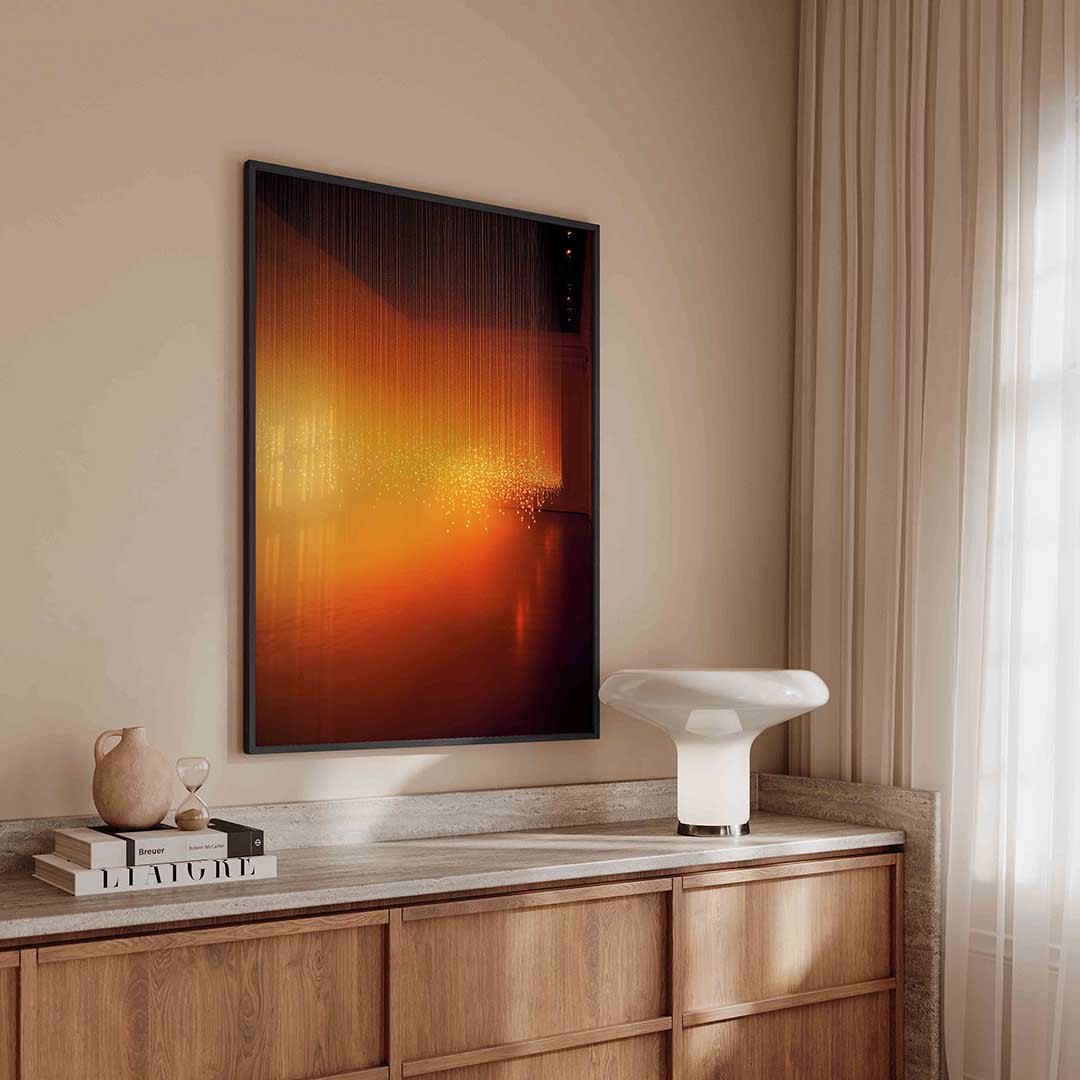 Lichtstralen en gloed Poster