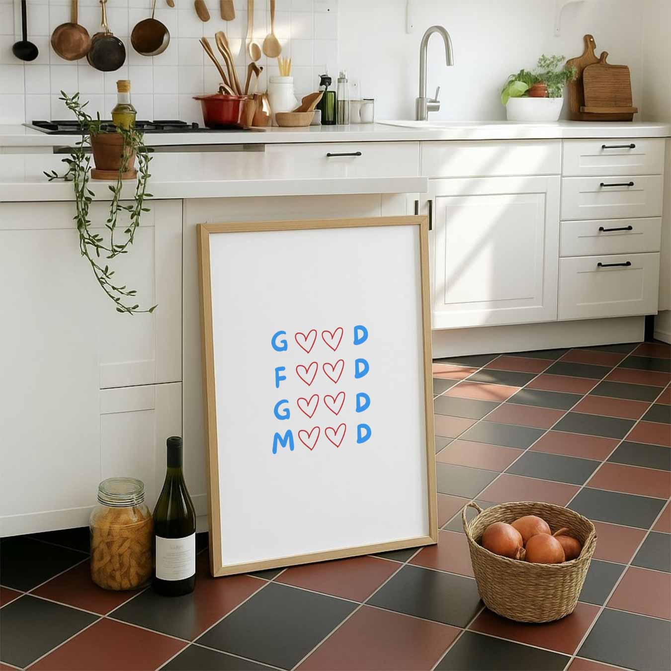 Vrolijke Hartjes Poster-WallArtistic