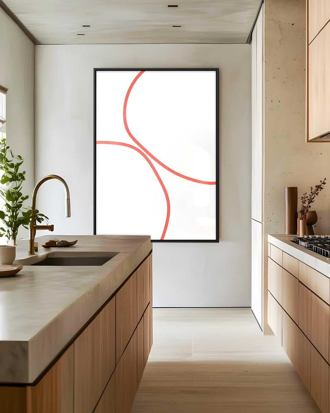 Speelse Lijnen Wall Art Kunstwerk-canvas-dibond-plexiglas-wanddecoratie-WallArtistic