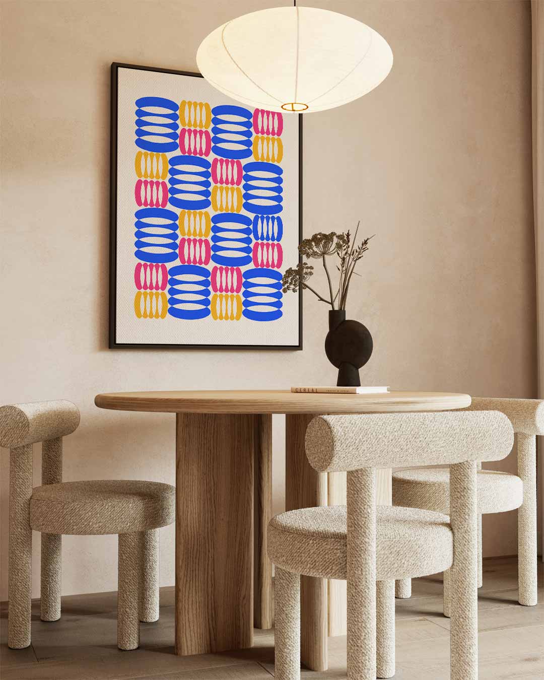 Kleurrijke Geometrische Patronen Kunstwerk-canvas-dibond-plexiglas-wanddecoratie-WallArtistic