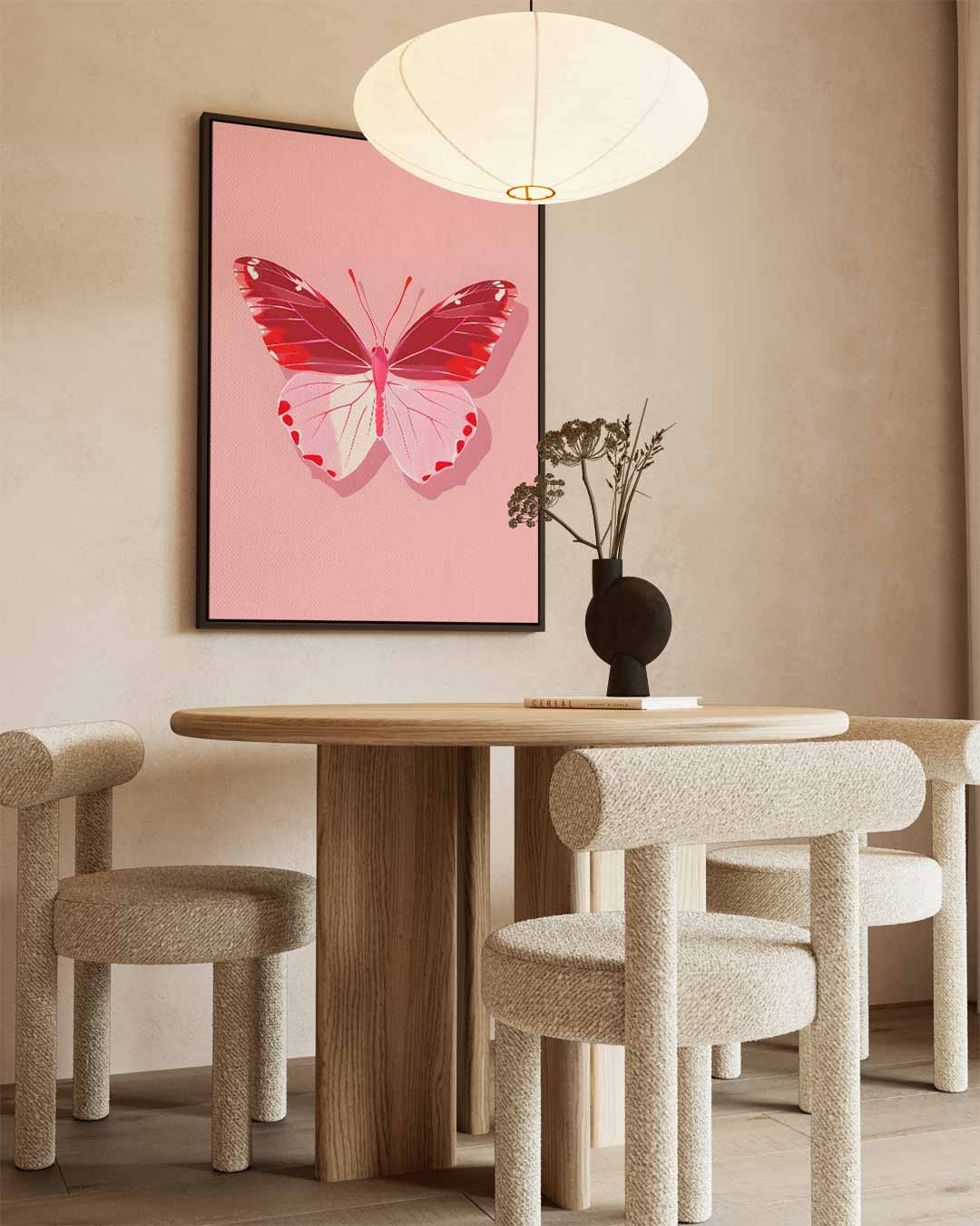 Vlinder Elegantie Kunstwerk-canvas-dibond-plexiglas-wanddecoratie-WallArtistic