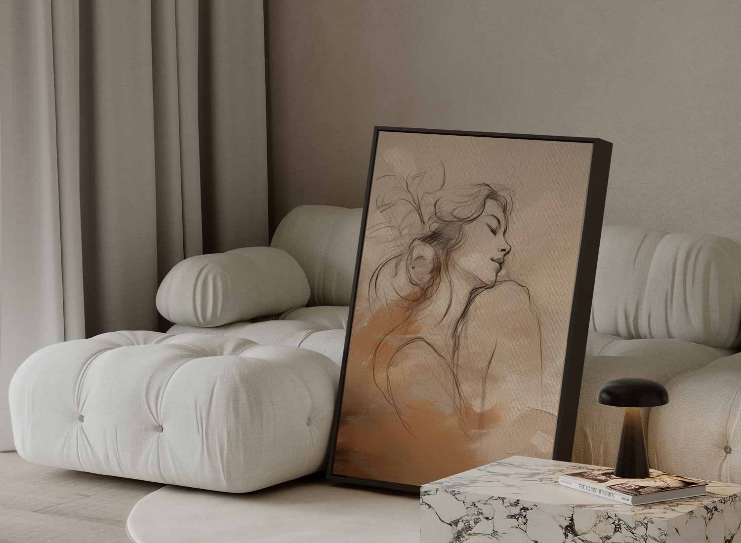 Dromerige Sereniteit Kunstwerk-canvas-dibond-plexiglas-wanddecoratie-WallArtistic