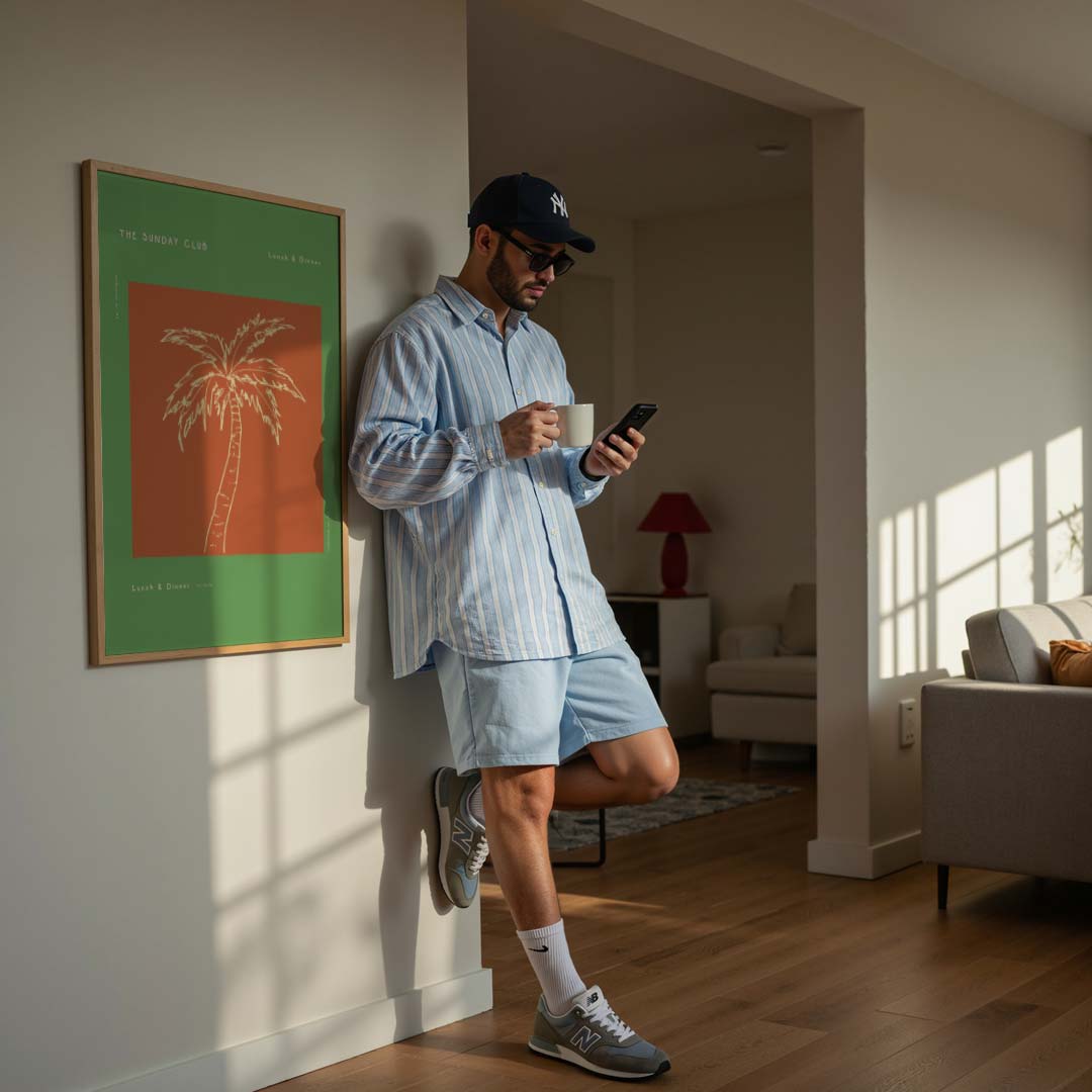 Tropical Vibes Palmboom Poster-WallArtistic