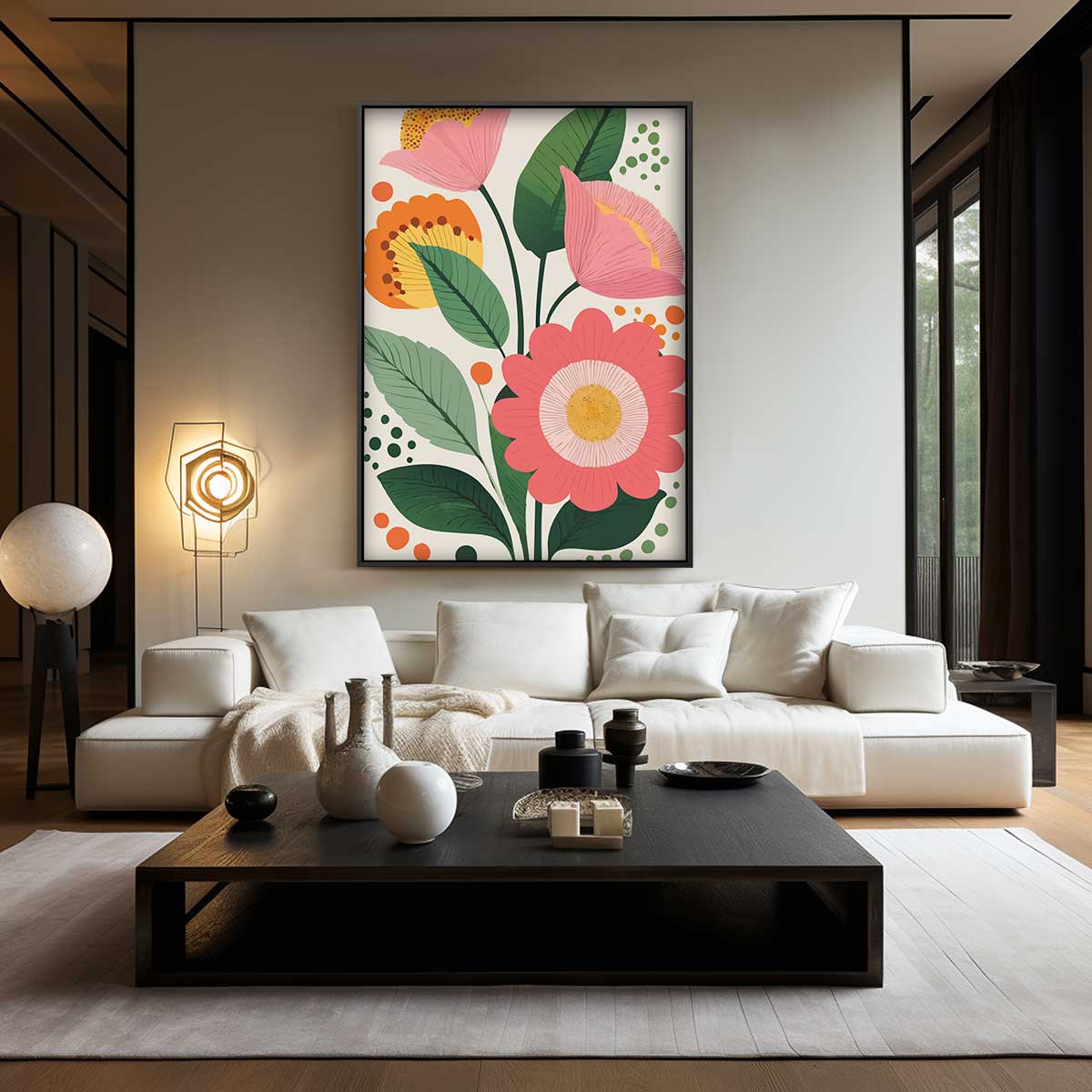 Bloemrijke Droom Kunstwerk-canvas-dibond-plexiglas-wanddecoratie-WallArtistic