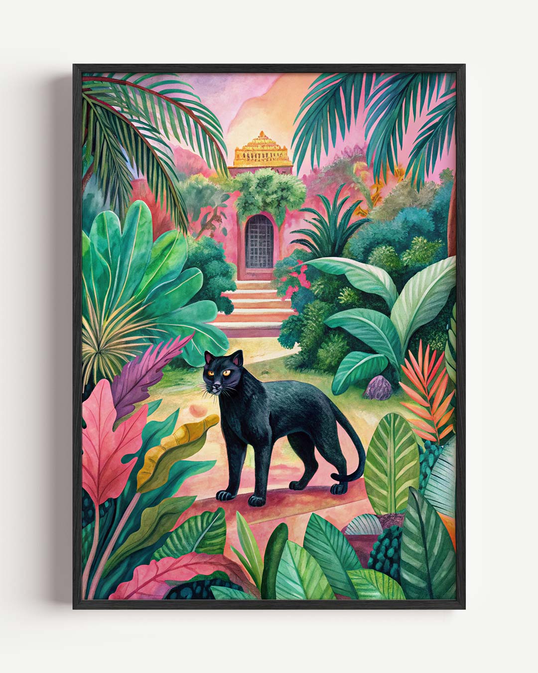 Tropische Panter Paradijs Poster-WallArtistic