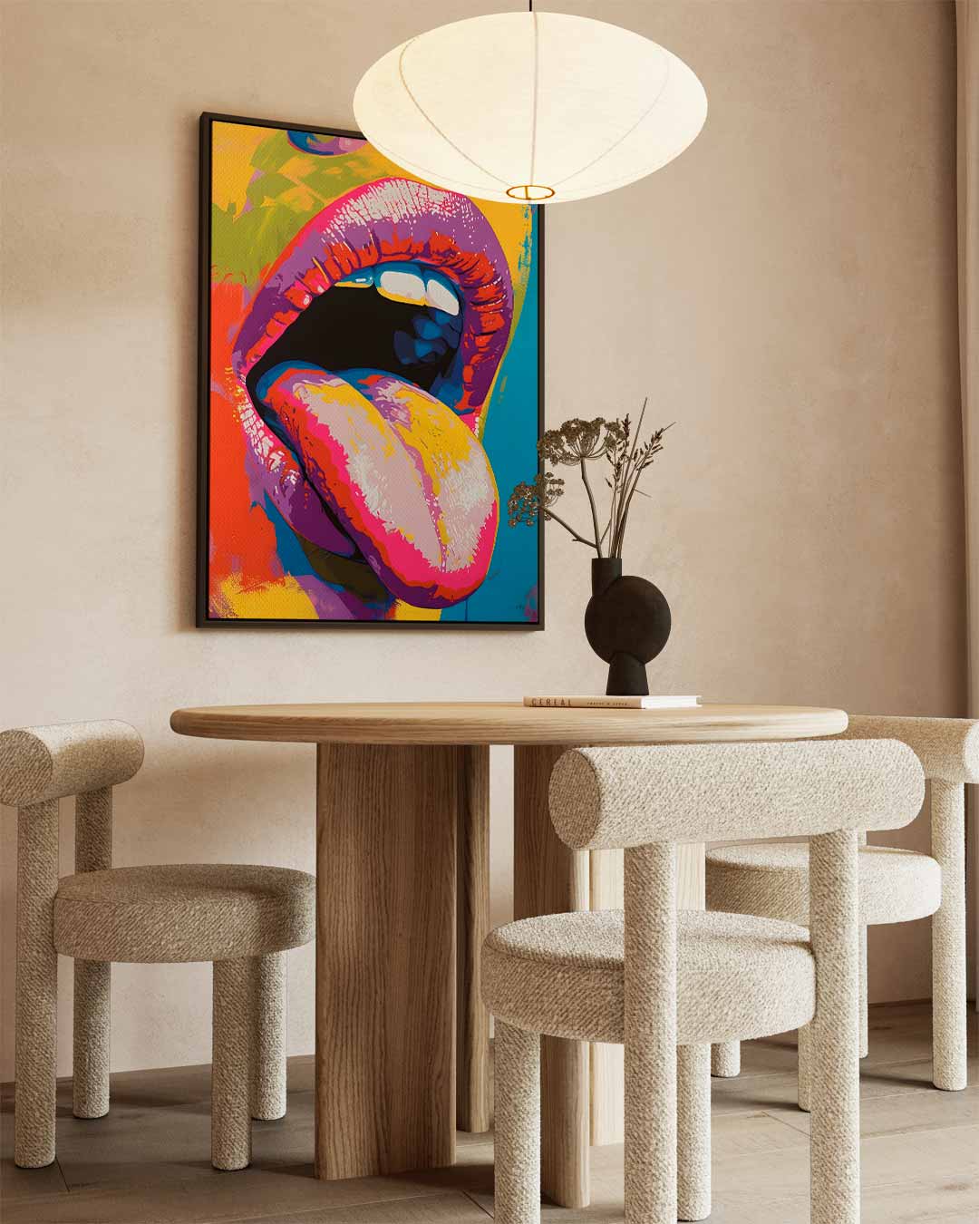 Kleurrijke Mond Kunstwerk-canvas-dibond-plexiglas-wanddecoratie-WallArtistic