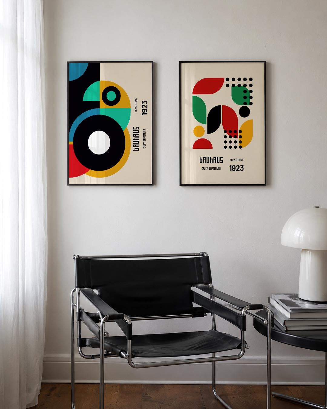 Kleurrijke cirkelcompositie Posterset