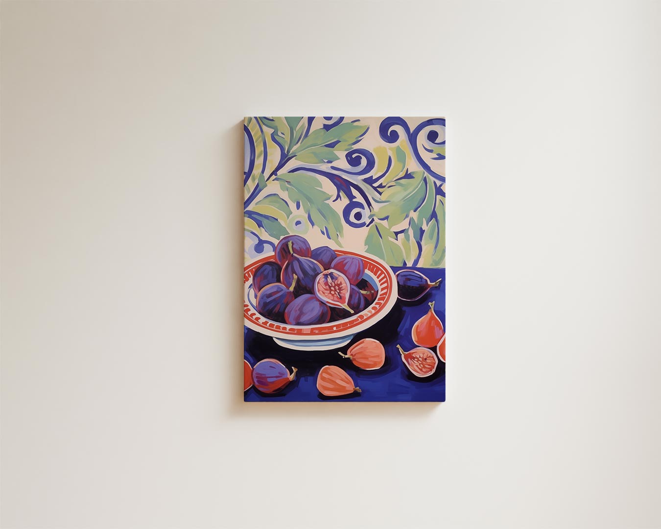 Kleurrijk Stilleven met Vijgen Kunstwerk-canvas-dibond-plexiglas-wanddecoratie-WallArtistic