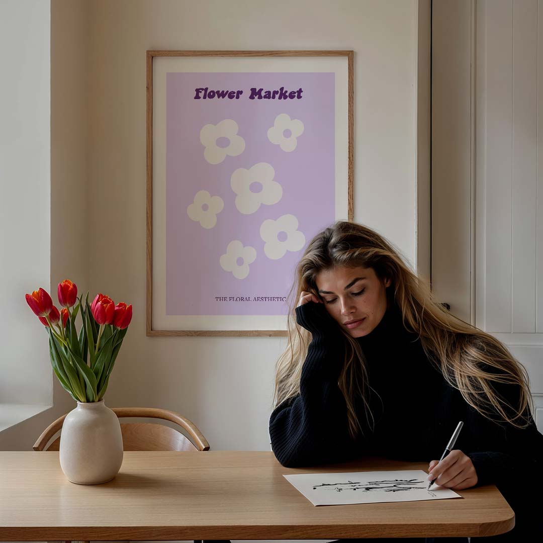 Bloemenmarkt Poster-WallArtistic