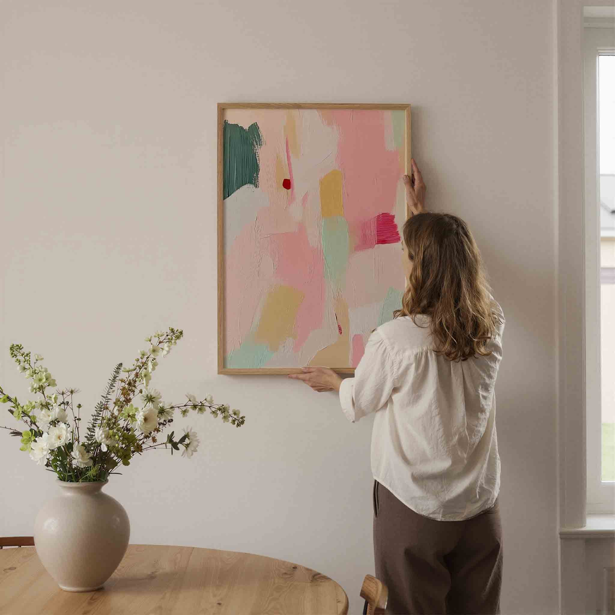 Abstracte pastelkleuren Poster