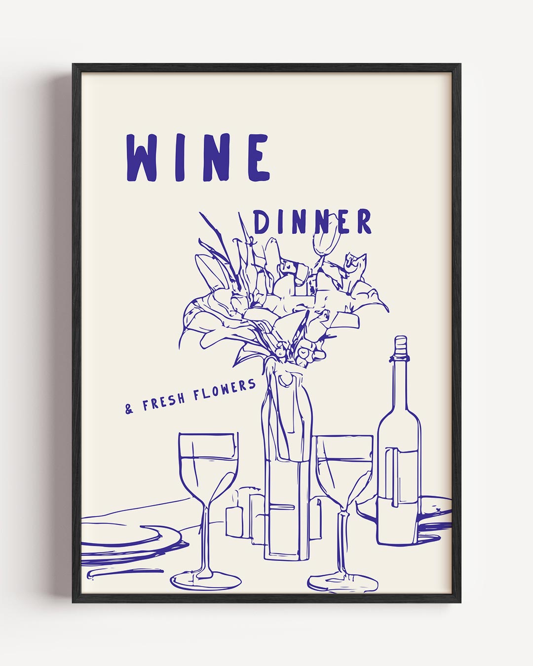 Romantisch Wijn Diner Poster-WallArtistic