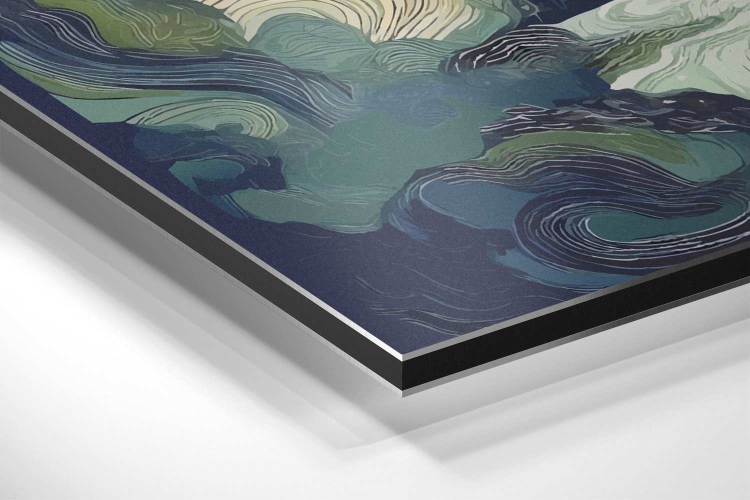 Mystieke Waterval in Bossen Kunstwerk-canvas-dibond-plexiglas-wanddecoratie-WallArtistic