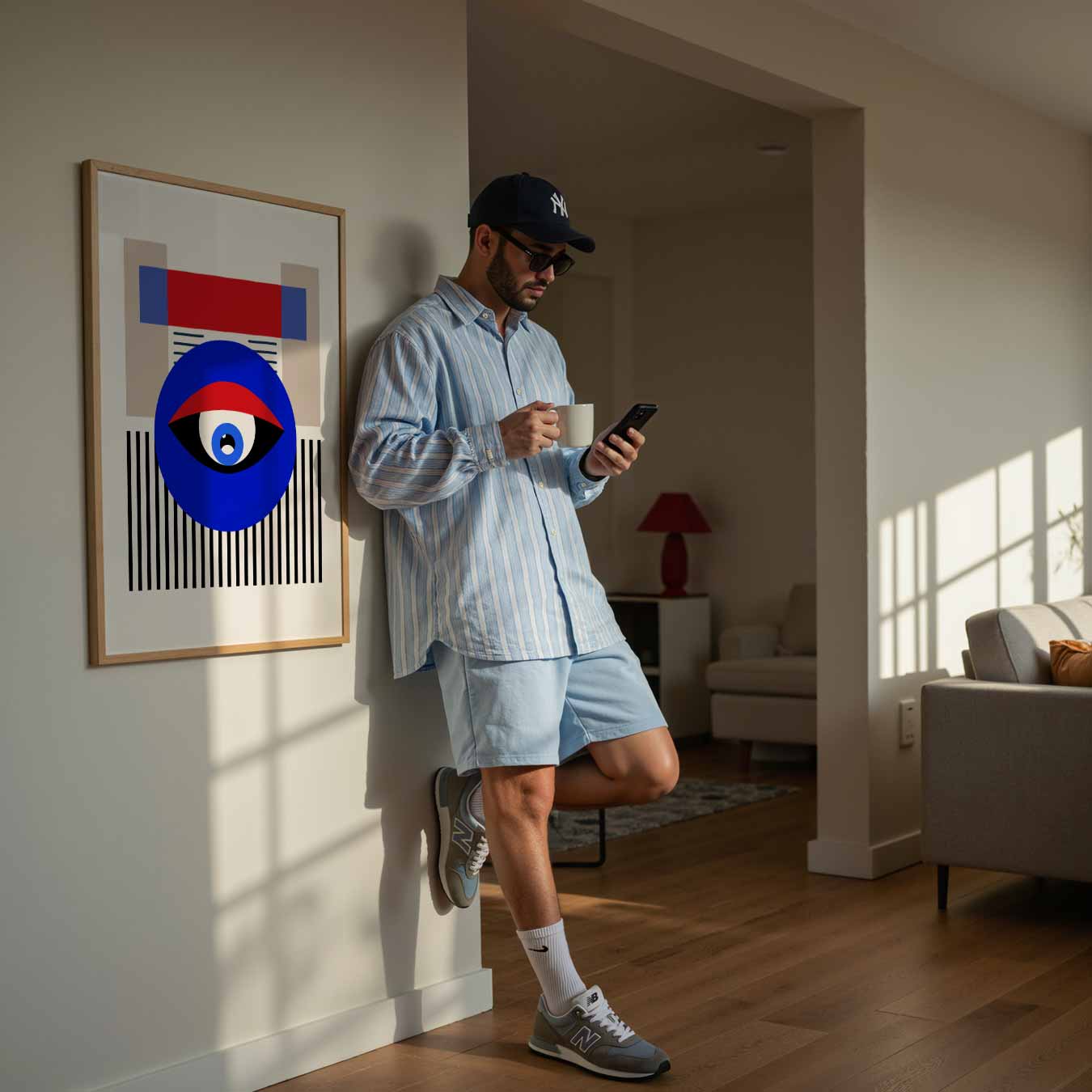 Modern Geometrisch Oog Poster-WallArtistic