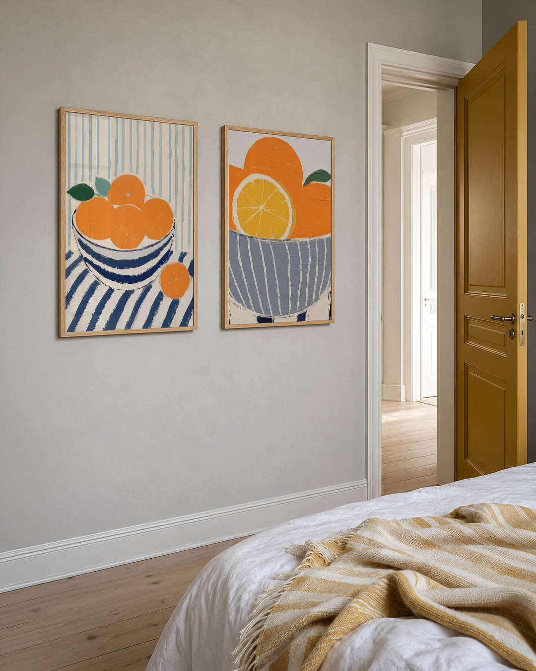 Fruit en strepen Posterset