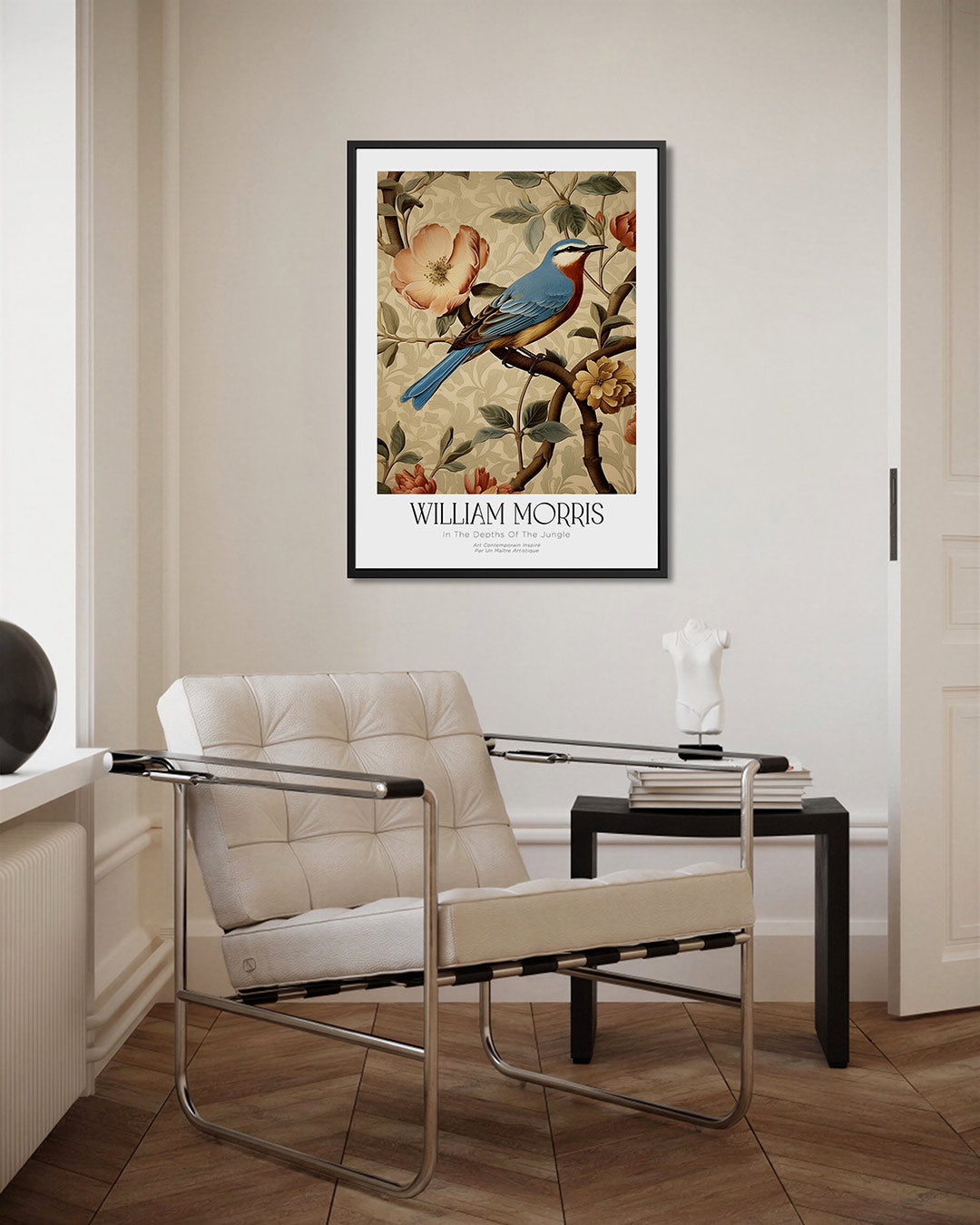Vogel en bloemen Kunstwerk