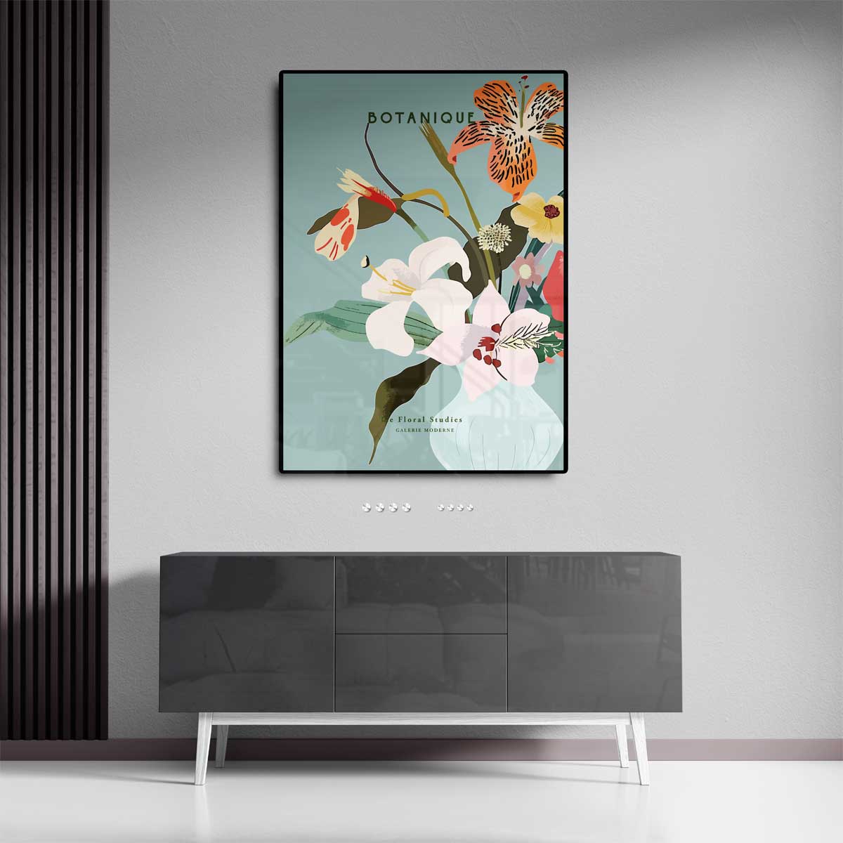 Botanique Bloemenpracht Kunstwerk-canvas-dibond-plexiglas-wanddecoratie-WallArtistic