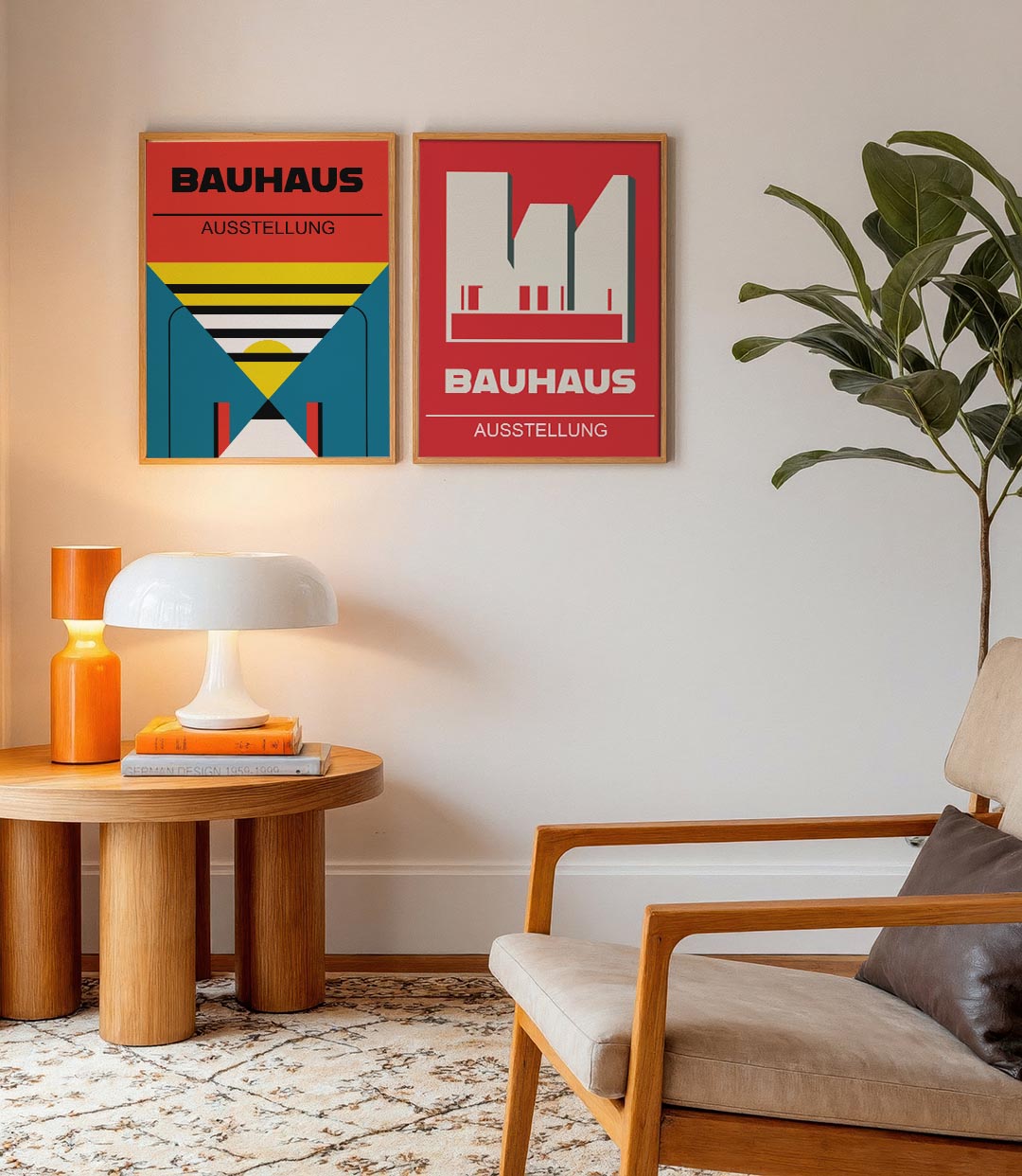 Kleurrijke vlakverdeling Posterset