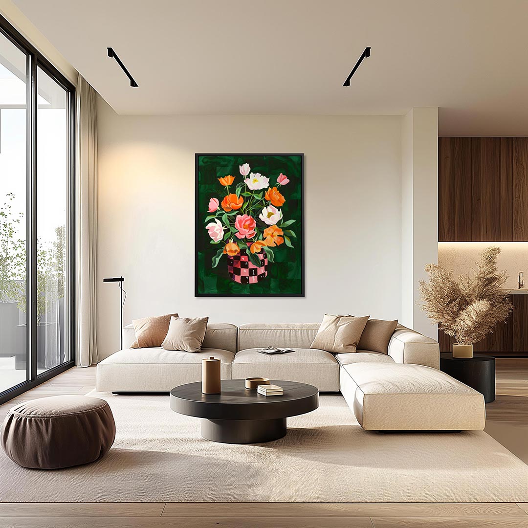 Bloemen in vaas Kunstwerk