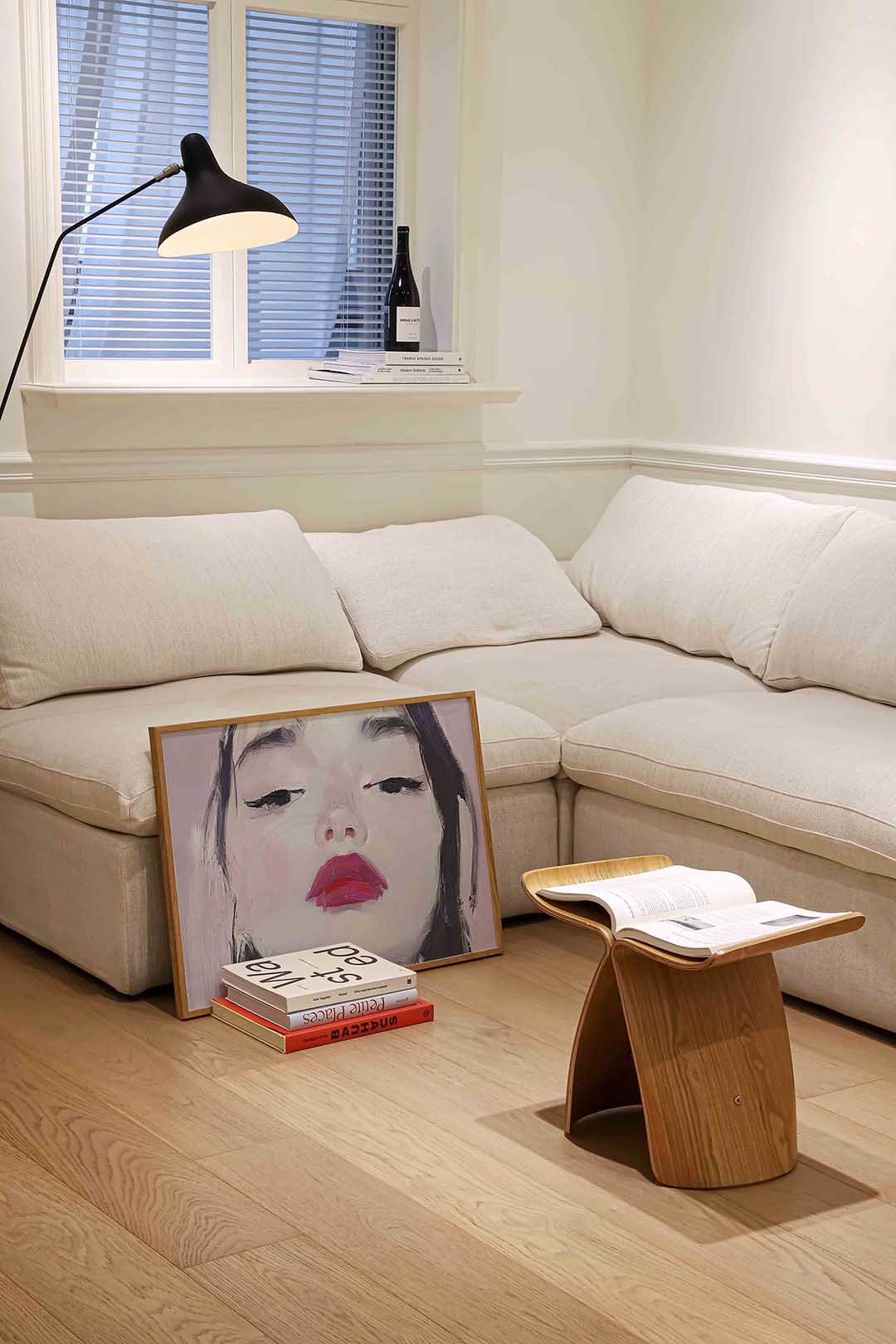 Portret met rode lippen Poster