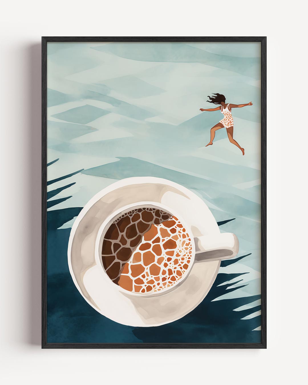 Vrouwelijke Vrijheid in Koffielandschap Poster-WallArtistic