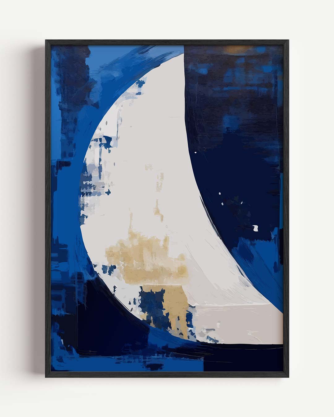 Blauwe Abstracte Vormen Poster-WallArtistic