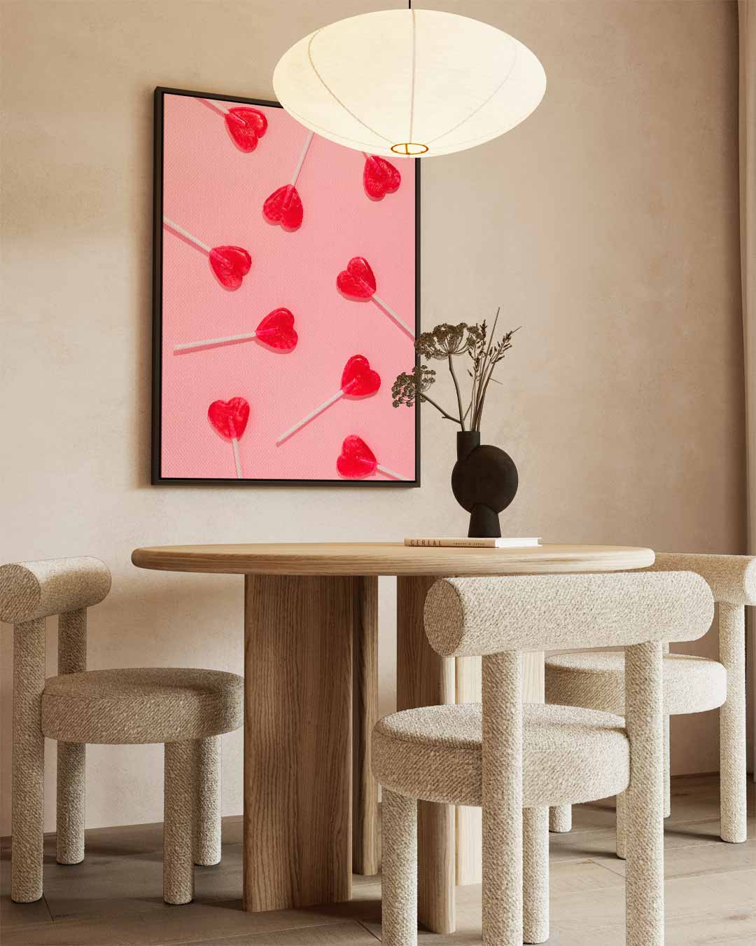 Hartvormige Lollykunst Kunstwerk-canvas-dibond-plexiglas-wanddecoratie-WallArtistic