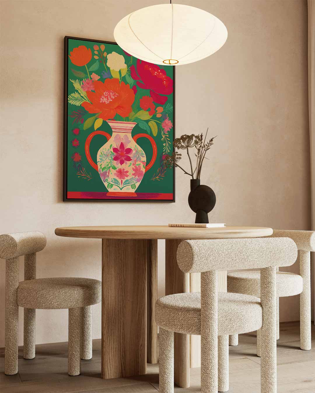 Bloemrijk Binnentuin Kunstwerk-canvas-dibond-plexiglas-wanddecoratie-WallArtistic