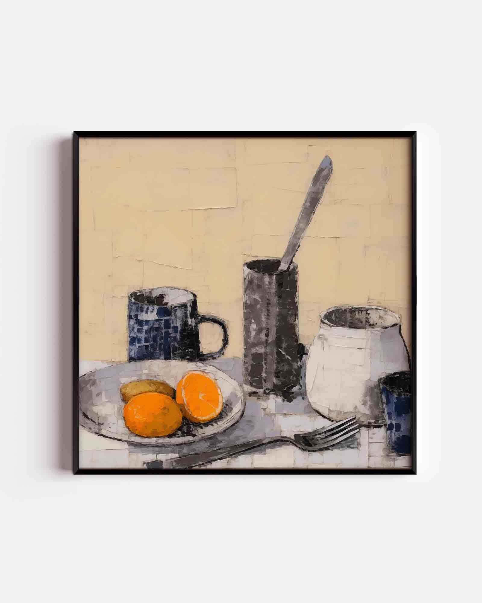 Stilleven met sinaasappels Poster