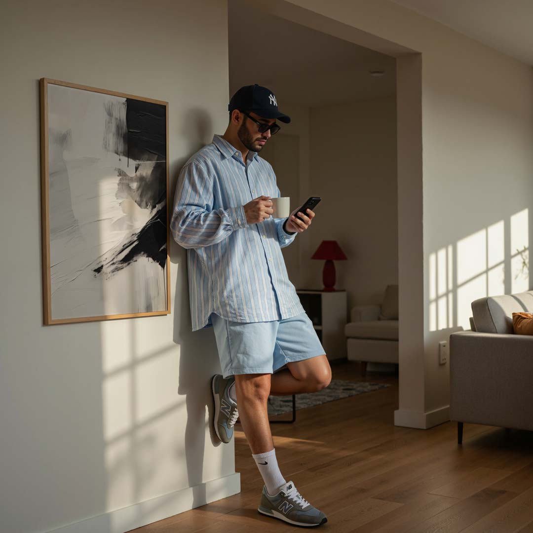 Abstracte zwart-wit balansposter-WallArtistic