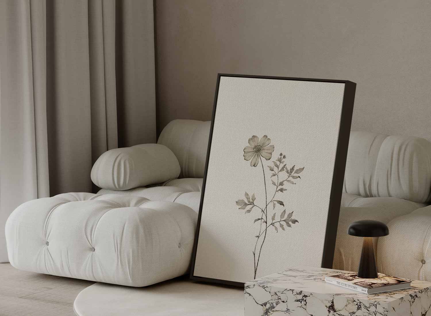 Delicate Bloemenstudie Kunstwerk-canvas-dibond-plexiglas-wanddecoratie-WallArtistic