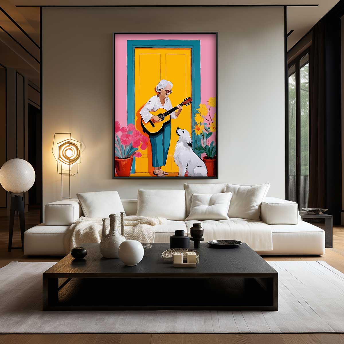 Vrolijke Melodie Kunstwerk-canvas-dibond-plexiglas-wanddecoratie-WallArtistic
