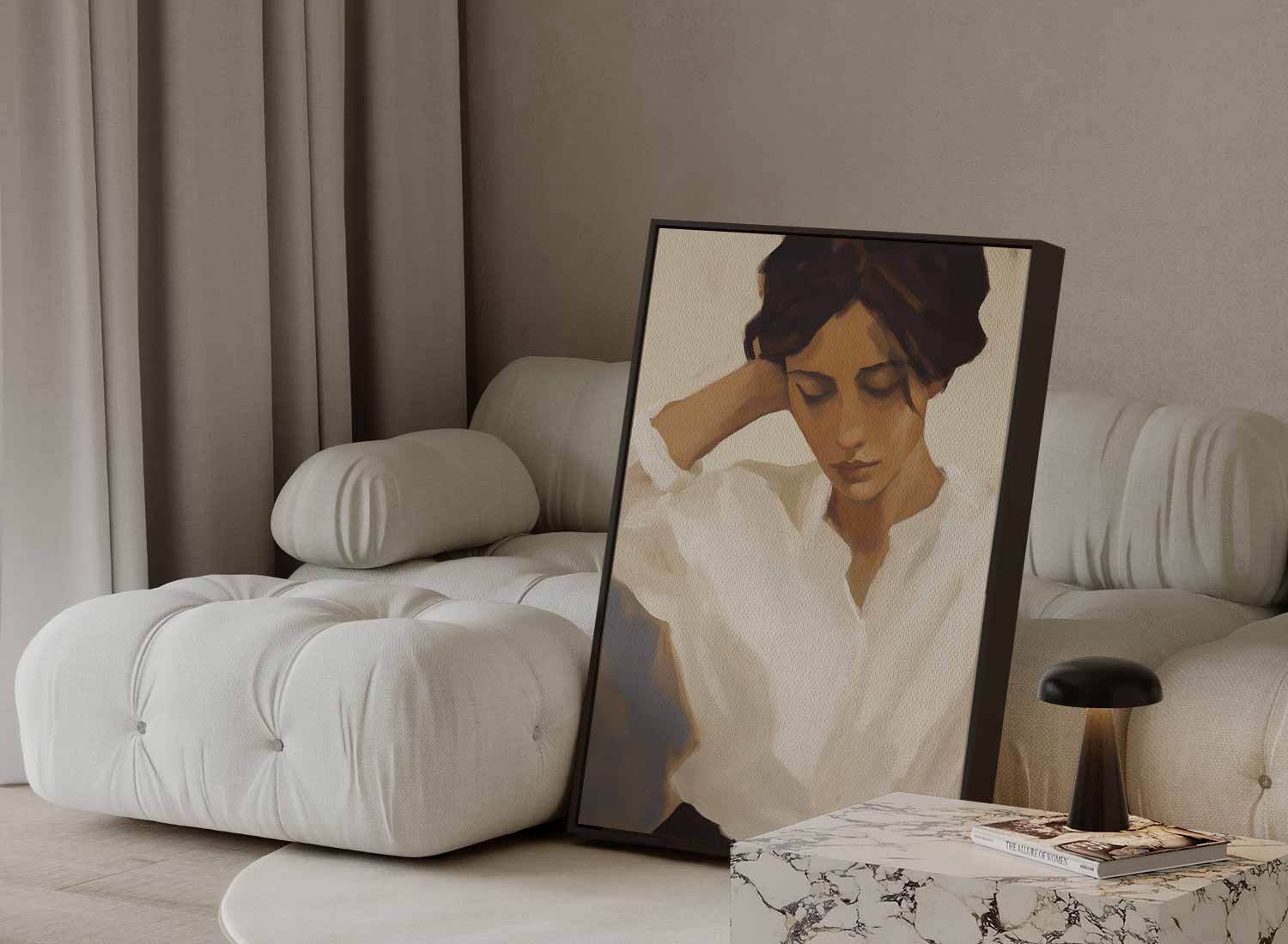 Vredige Overpeinzing Kunstwerk-canvas-dibond-plexiglas-wanddecoratie-WallArtistic