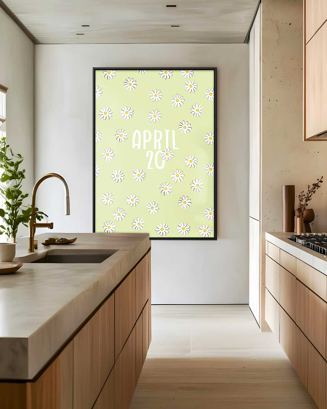 Bloemenkalender April Kunstwerk-canvas-dibond-plexiglas-wanddecoratie-WallArtistic