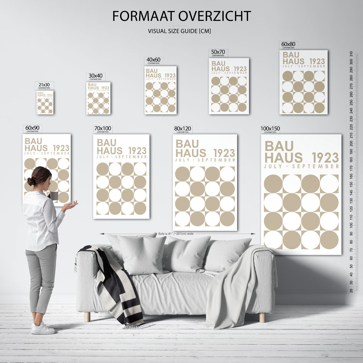 Cirkelritme en tekst Poster