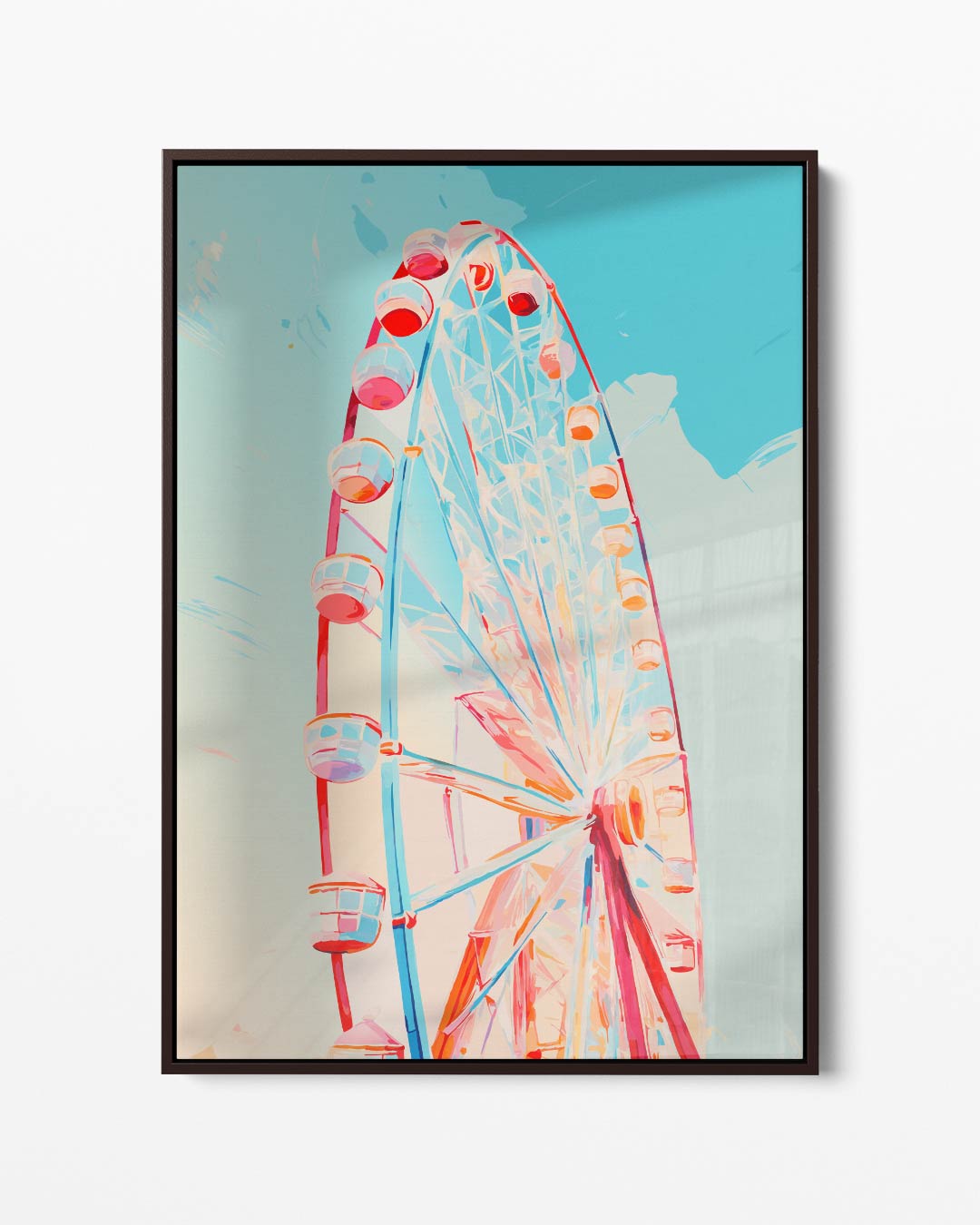 Kleurrijke Reuzenrad Droom Kunstwerk-canvas-dibond-plexiglas-wanddecoratie-WallArtistic